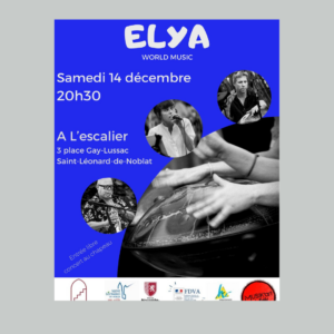 Concert d'Elya à L'Escalier le 14 décembre