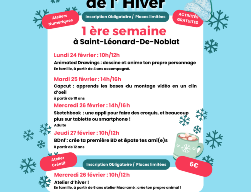 Ateliers numériques Vacances d’hiver