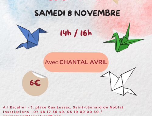 Atelier d’origami le 8 novembre